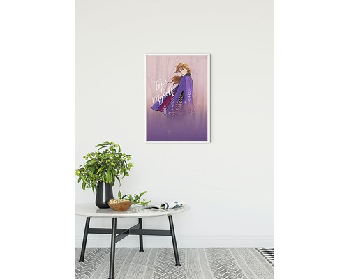 Poster înrămat Frozen 2 cu motivul Annei și inscripția True to Myself