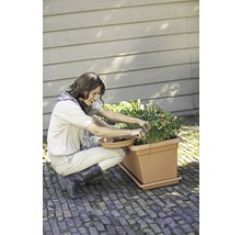 Tăviță XXL 'Green Basics' pentru jardinieră, plastic, 100x38 cm, teracotă-thumb-1