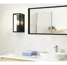 Aplică baie de perete negru/transparent Amezola E27 max. 1x60W IP44-thumb-0
