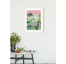 Poster înrămat cu Cartea Junglei cu inscripția Cei mai buni prieteni