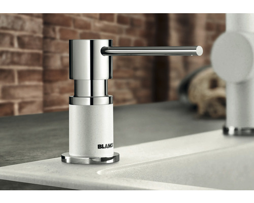 Dozator săpun de vase Blanco Logo din oțel inoxidabil și ceramică
