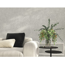 Cameră de zi cu canapea, perne, masă și decorațiuni