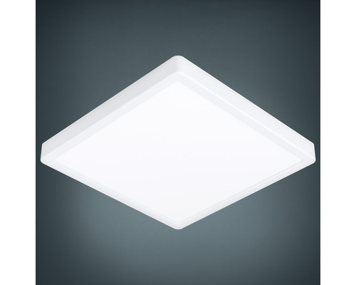 Plafonieră cu LED integrat Fueva5 20W 2300 lumeni, 28,5x28,5 cm, pentru baie IP44, albă