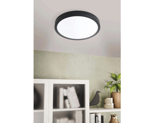 Panou cu LED integrat Fueva5 20W 2500 lumeni Ø28,5 cm, montaj aplicat, lumină neutră, negru