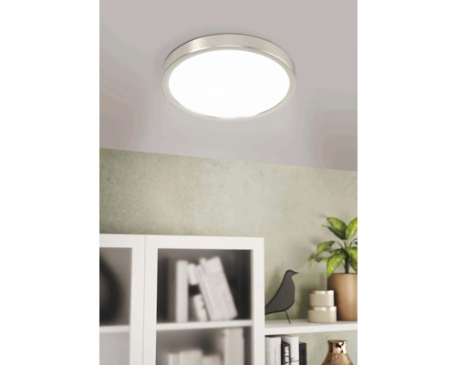 Panou cu LED integrat Fueva5 20W 2500 lumeni Ø28,5 cm, montaj aplicat, lumină neutră, alb/nichel mat-0