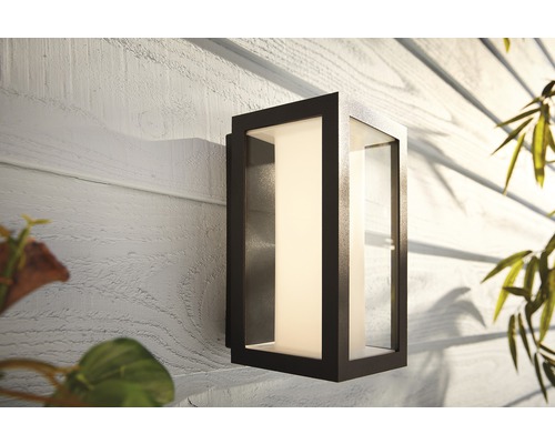 Lumină de perete modernă pentru exterior, cu design dreptunghiular, pentru iluminarea fațadei