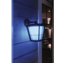 Aplică felinar în jos cu LED integrat Philips Hue Econic 15W 1150 lumeni, lumină RGBW, pentru exterior IP44, negru-thumb-12