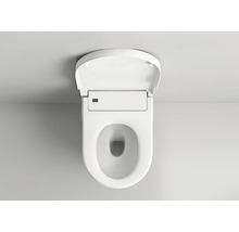 Vas WC suspendat Roca Inspira In-Wash inteligent, incl. capac, evacuare orizontală, alb-thumb-4