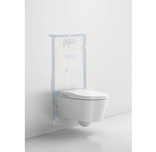 Vas WC suspendat Roca Inspira In-Wash inteligent, incl. capac, evacuare orizontală, alb-thumb-6