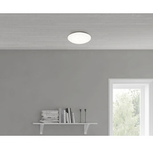 Plafonieră cu LED integrat Telefunken 15W 1500 lumeni, senzor de mișcare, pentru baie IP44, plastic alb