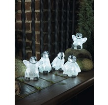 Figurine decorative pinguini cu iluminare pentru exterior
