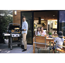 Grătar pe gaz Weber Spirit II E-310 GBS negru 3 arzătoare din oțel inoxidabil 8,79 kW suprafață de gătire 60x46 cm capabilitate iGrill incl. termometru, masă laterală rabatabilă, grătar menținere căldură, tavă de colectare grăsime, cârlige-thumb-14
