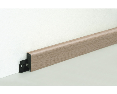 Plintă din lemn cu clemă de fixare