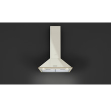 Hotă bucătărie tip șemineu Teka DOS 60.1 VN 60 cm, 3 trepte putere, free outlet 650mc/h, turbină dublă, finisaj Vanilla