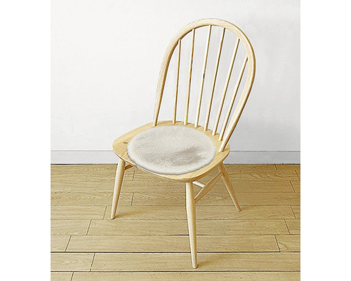 Scaun din lemn cu pernă rotundă pentru șezut