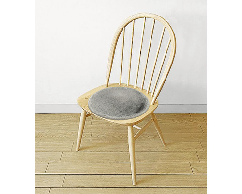 Scaun cu pernă rotundă gri