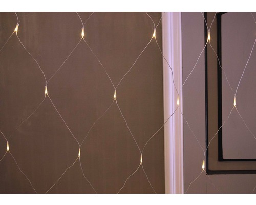 Plasă decorativă cu șiruri luminoase cu lumini alb cald