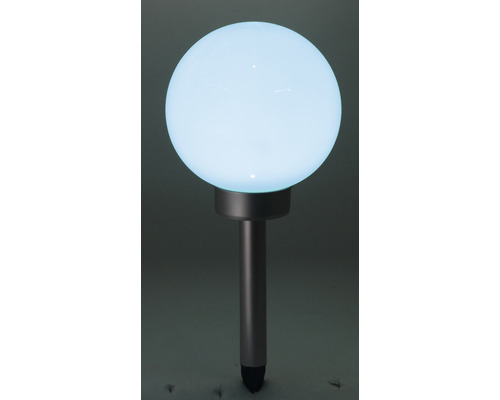 Lumină de grădină cu formă sferică și țăruș de pământ