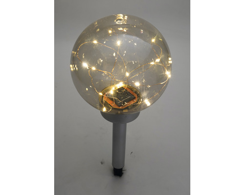 Lampă de grădină cu panou solar și abajur sferic