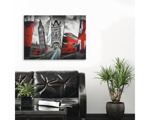 Pânză decorativă Londra cu obiective turistice pe perete