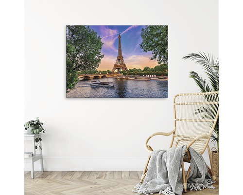Tablou canvas cu vedere la Turnul Eiffel din Paris peste râu