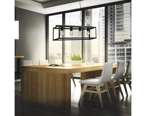 Lustră Black Steel E27 max. 4x40W, negru Lustră Black Steel E27 max. 4x40W, negru