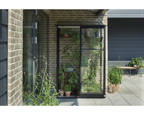 Seră cu plante pe o terasă