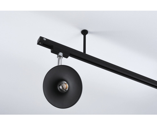 Sistem de șină cu abajur și bec pe tavan