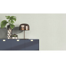 Plante de interior decorative și o lampă pe un bufet