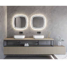 Oglindă baie cu LED Cordia Smooth Line 80x80 cm IP 44