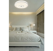 Plafonieră cu LED integrat Liberty 24W 2500 lumeni Ø38 cm 3000-6500K, cu telecomandă, alb cu efecte de stele