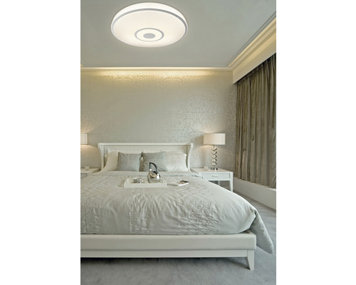 Plafonieră cu LED integrat Liberty 24W 2500 lumeni Ø38 cm 3000-6500K, cu telecomandă, alb cu efecte de stele