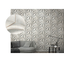 Sufragerie cu panouri de perete tridimensionale cu model floral