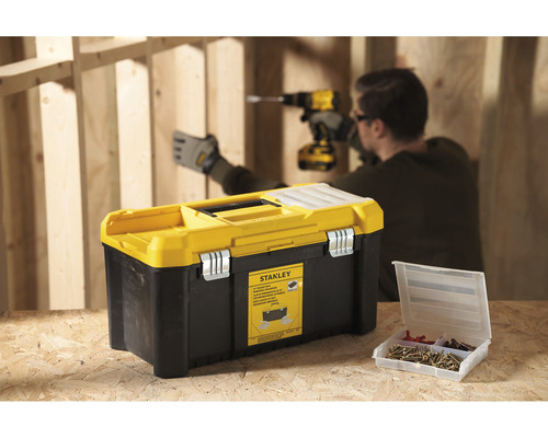 Cutie de scule Stanley cu șuruburi și dibluri