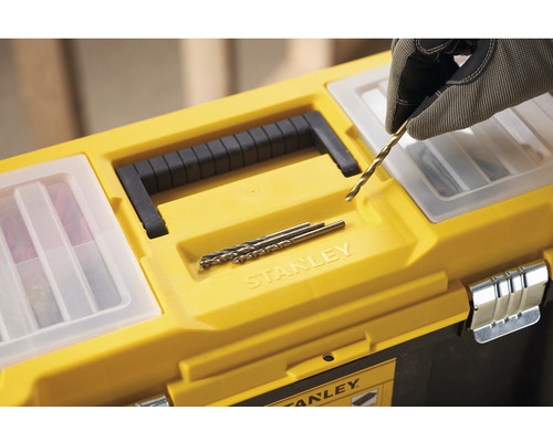 Set cutii de scule Stanley cu set de burghie