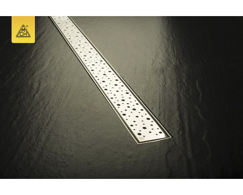 Canal de duș din oțel inoxidabil cu model punctat