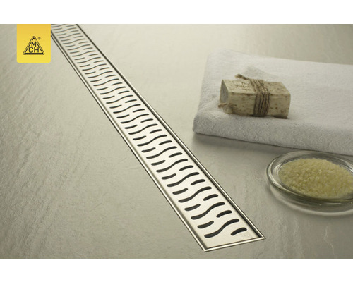 Canal de duș din oțel inoxidabil cu model ondulat