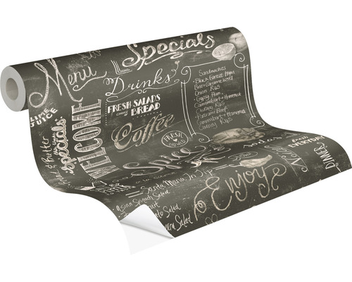 Rola de tapet cu design de tablă, inclusiv meniul cu băuturi și mâncare