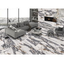 Gresie interior glazurată Netra Grey 60x120 cm