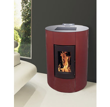Șemineu pe peleți Interstoves Aurelia 11,4 kW bordeaux, aprindere electrică, 100,7x70,4x54,8 cm
