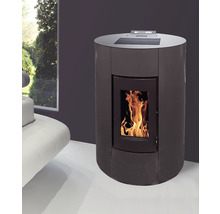 Șemineu pe peleți Interstoves Aurelia 11,4 kW negru, aprindere electrică, 100,7x70,4x54,8 cm