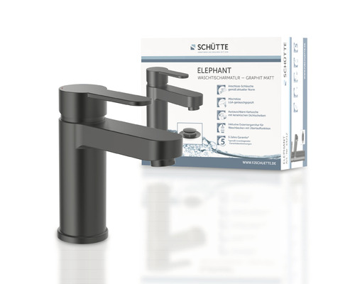 Schütte Elephant baterie lavoar grafit mat cu ambalaj