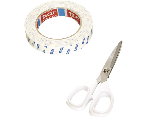 Bandă adezivă dublă cu foarfece