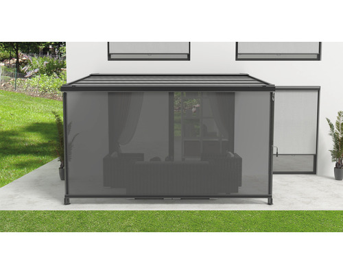 Foișor de grădină acoperit cu paravan de intimitate