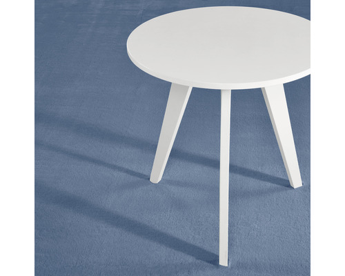 Măsuță laterală rotundă albă cu trei picioare