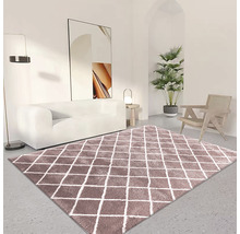 Covor Shaggy Stream romburi rosé 160x230 cm