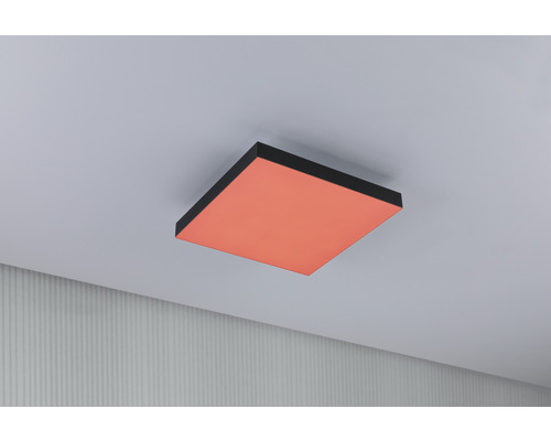 Lumină de plafon pătrată cu ramă neagră
