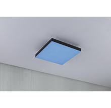 Plafonieră pătrată cu suprafață luminoasă albastră