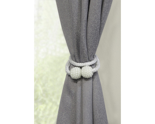 Cortină gri cu rejansă decorativă