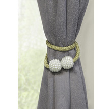 Clemă magnetică Flex-V cu perle și șnur pentru draperie, auriu, 48 cm, set 2 buc.-thumb-1